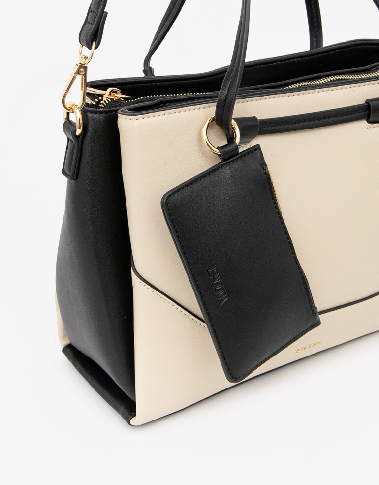 City Cartera City Con Monedero - Combinacion Bicolor