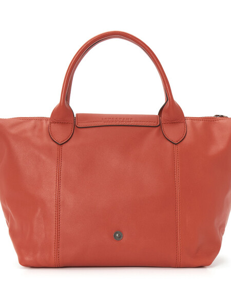 Longchamp -Cartera de cuero plegable, Le pliage cuir Naranja