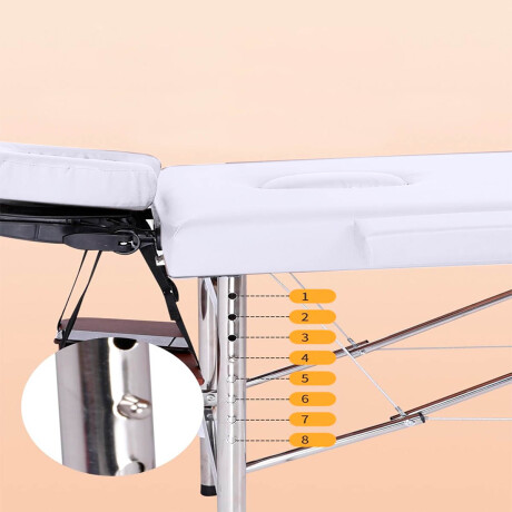 Camilla Masajes Plegable Regulable Profesional Blanco
