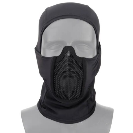 Balaclava con máscara de rejilla Negro