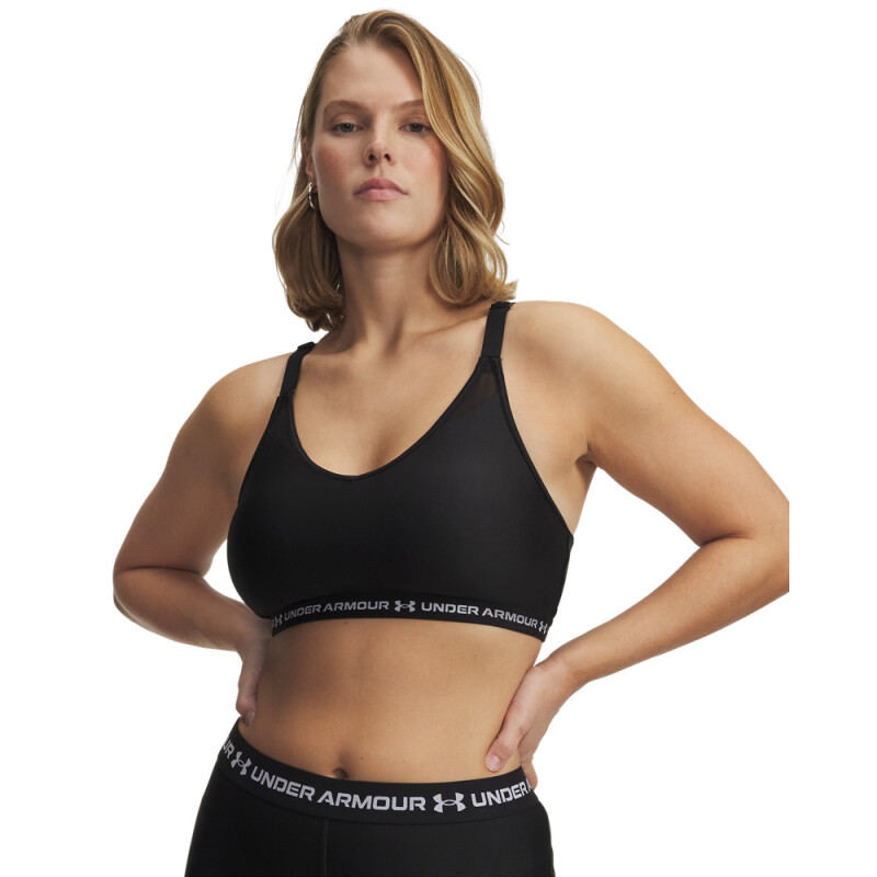 UA Crossback Low Bra-GRN BLK-008