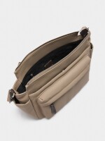 Bolso Bandolera Efecto Nylon taupe