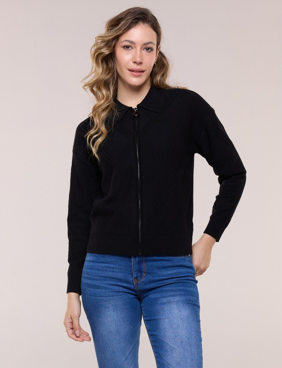 Cardigan Rombos - Negro 