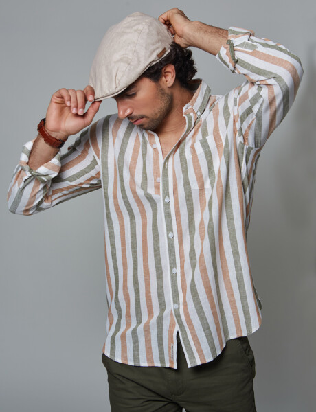 Gorra lino beige