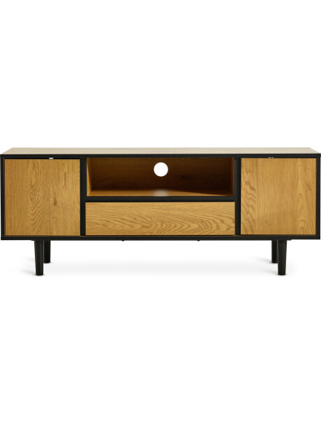 Mueble TV ODENSE 2 puertas 1 cajón roble/negro Mueble TV ODENSE 2 puertas 1 cajón roble/negro