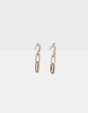 Aros Colgantes Cortos Metal Aros Con Eslabones - Dorado