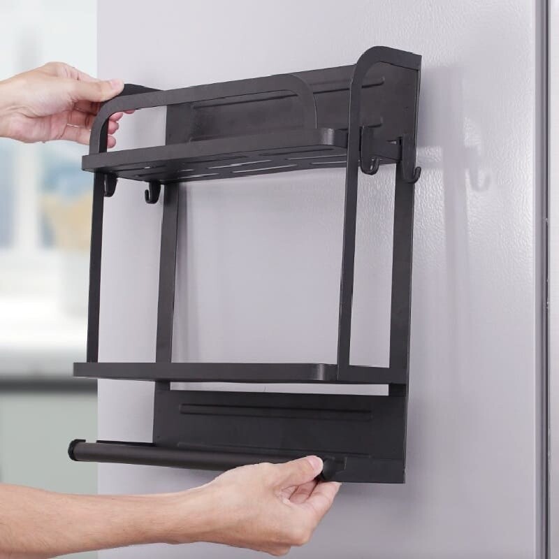 Estante magnético heladera porta rollos 2 niveles Estante magnético heladera porta rollos 2 niveles