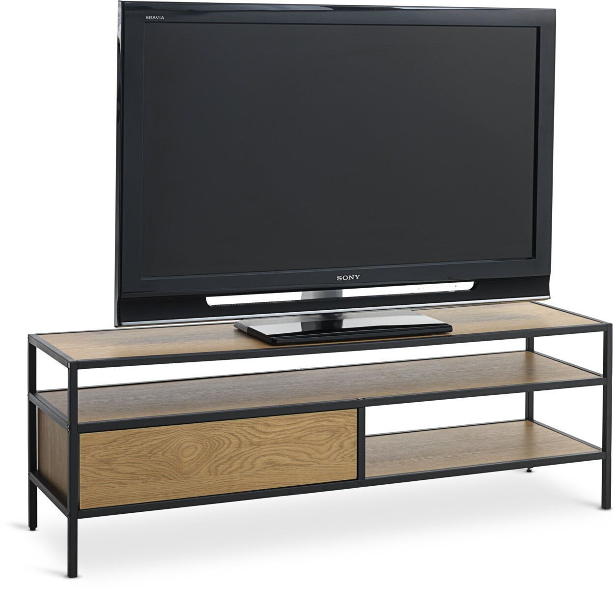 Mueble TV TRAPPEDAL roble/negro 