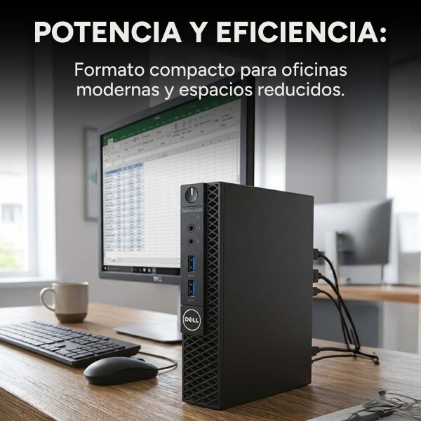 Mini Pc Dell i5-7500t 2.7 G 8Gb Ram 256Gb SSD Windows 11pro Color Negro