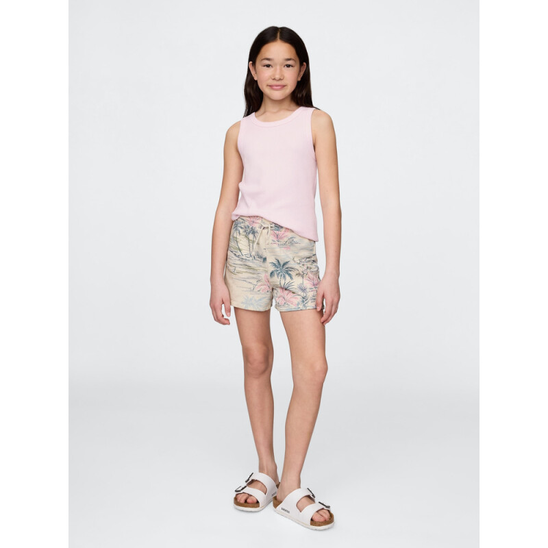 V-FRENCH TERRY SHORT PALM PRINT