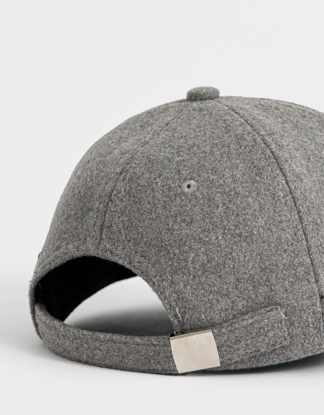 Caps Denim Gorra Bordada Gris Melange - Gris Melange