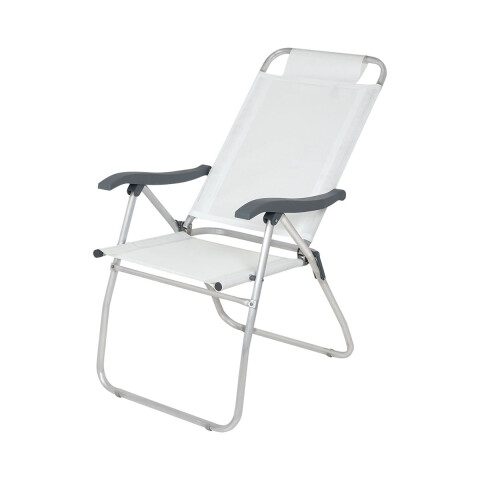 Silla Plegable de Aluminio 4 Posición Blanco