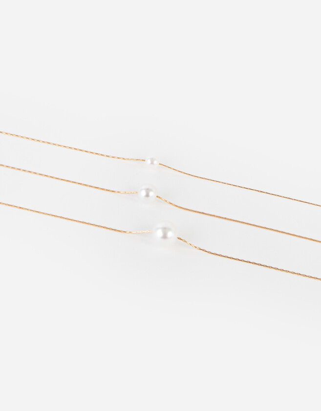 Collares Cortos Con perlas Collar Corto Con Perlas - Dorado