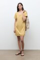 Vestido lino con vainillas maiz