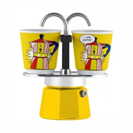 Cafetera Manual BIALETTI Mini Set Lichtenstein 2 Tazas Amarillo Cafetera Manual BIALETTI Mini Set Lichtenstein 2 Tazas Amarillo