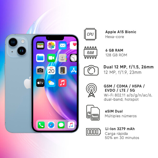 Iphone 14 6/128 Gb 5g AZUL