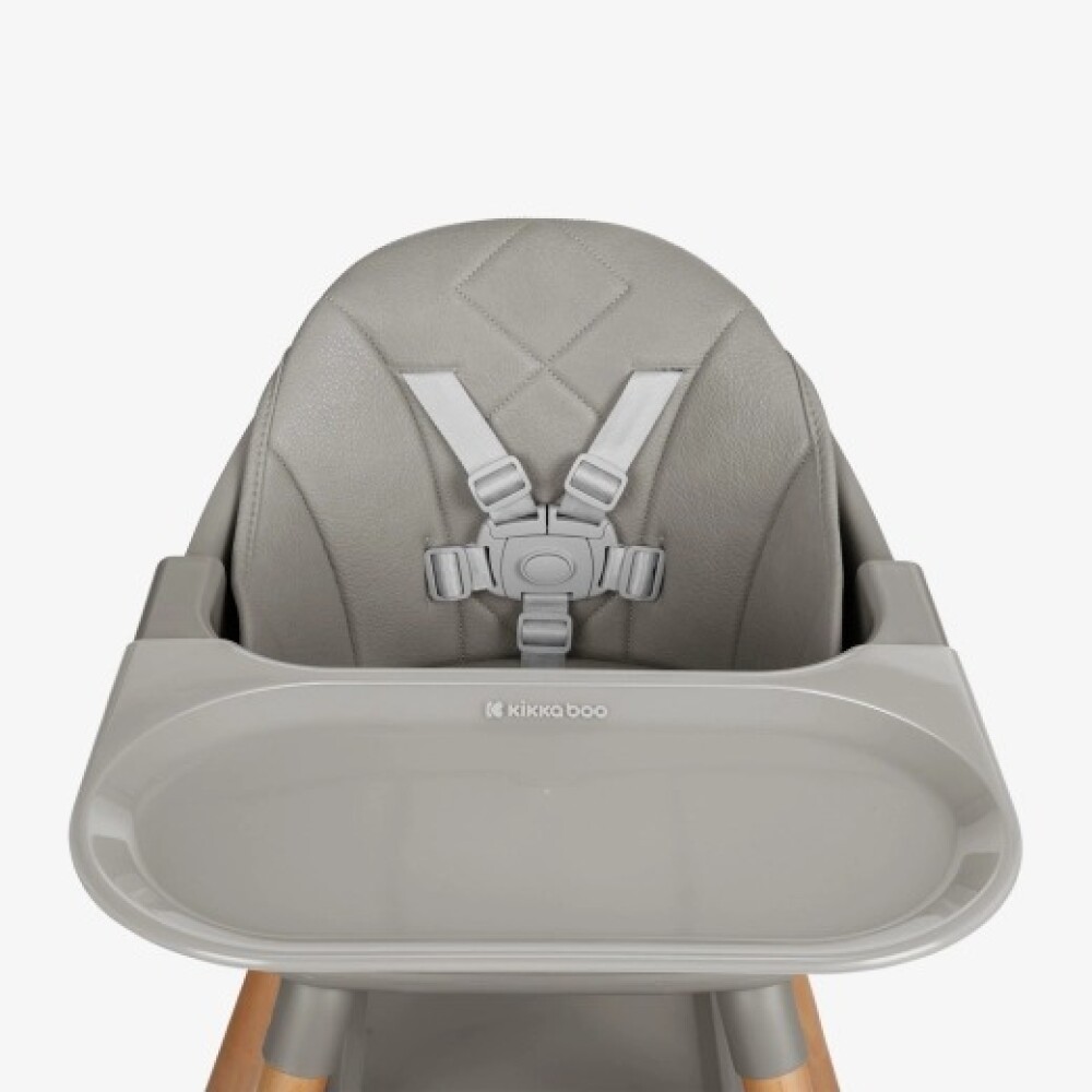 Silla de comer WOODY 6 en 1 KIKKABOO gris Silla de comer WOODY 6 en 1 KIKKABOO gris