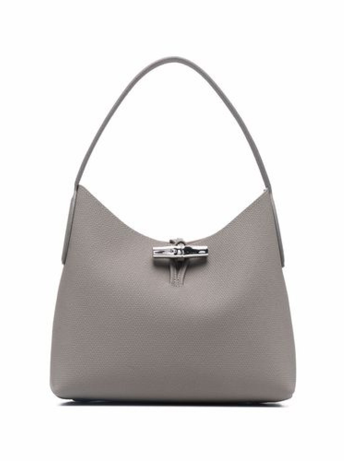 Longchamp -Cartera clásica de cuero, Roseau Essential Gris