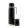 Set termo Comet Bologna 1 lt + Mate de 160 ml Negro