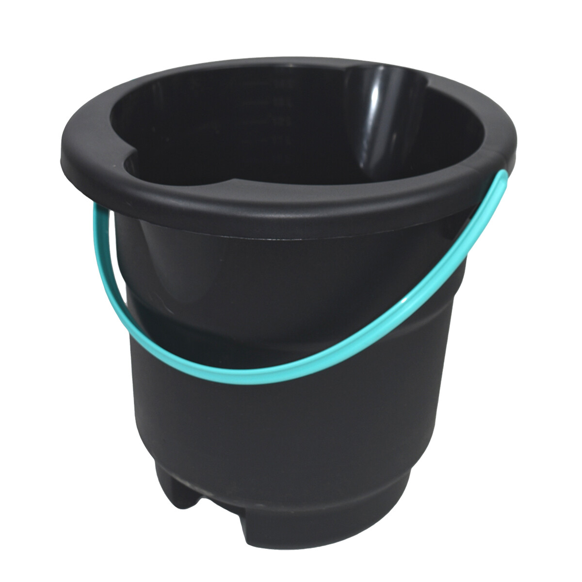 BALDE 15LT PLASTICO NEGRO 