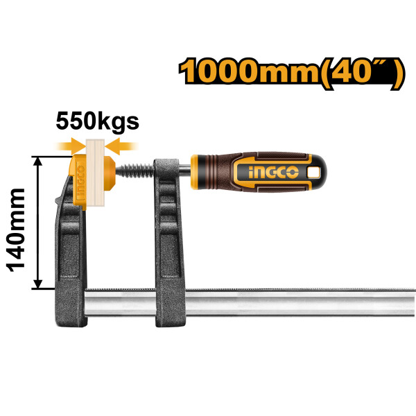 PRENSA F 140 X 1000 MM INGCO HFC021404 PRENSA F 140 X 1000 MM INGCO HFC021404