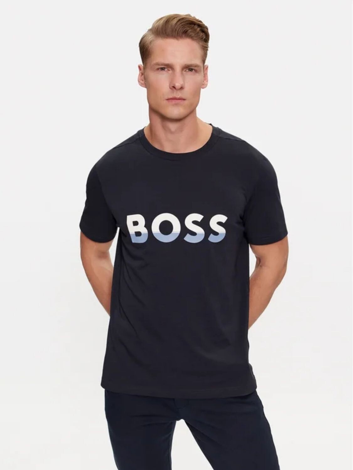 BOSS -Remera de algodón con logo, regular fit, TEE 1 0