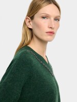 Jersey De Punto Con Detalle De Cristales verde