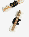 Horquillas con Accesorios Animales Set De Hebillas Francesas Gatitos - Combinacion Bicolor