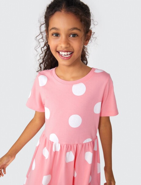 VESTIDO INFANTIL ESTAMPADO ROSA