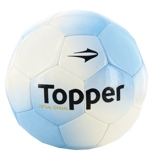 Pelota Topper Warrior III Futsal Blanco - Celeste