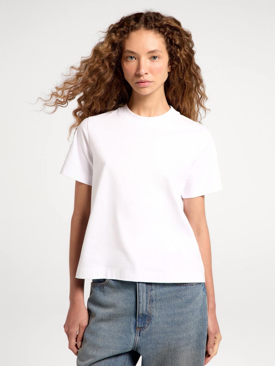CAMISETA BÁSICA MANGA CORTA - BLANCO 
