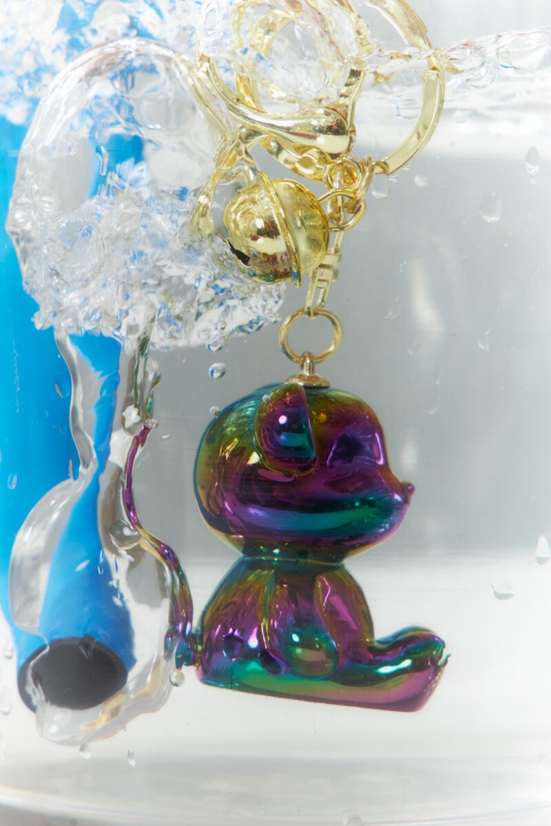 Llavero teddy tornasolado multicolor