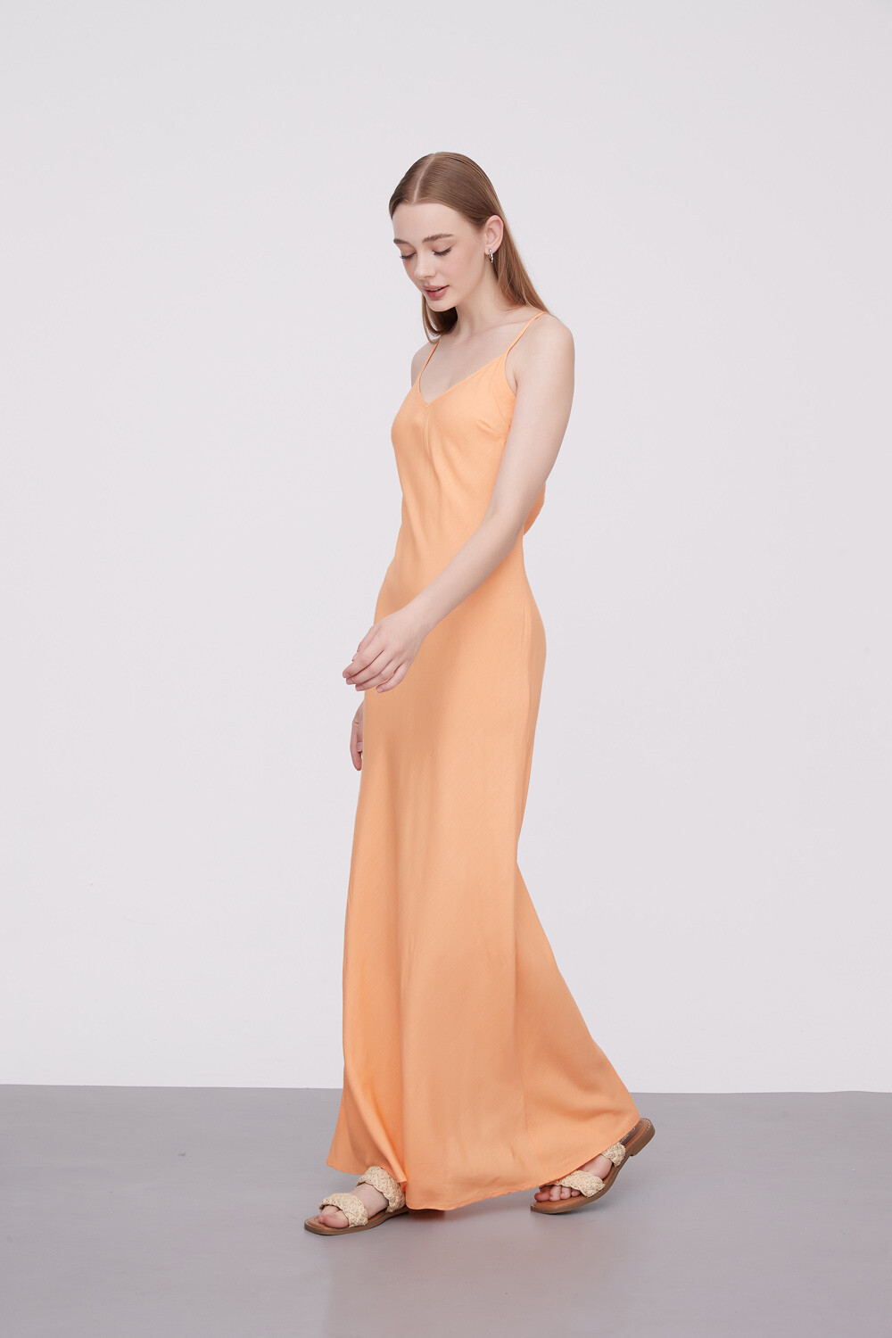 Vestido Camilu Naranja Claro