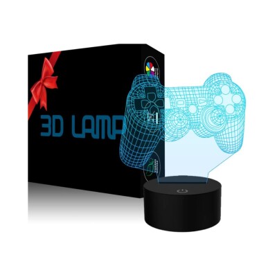 Lámpara veladora 3D LED Diseño Joystick Varios Colores Lámpara veladora 3D LED Diseño Joystick Varios Colores