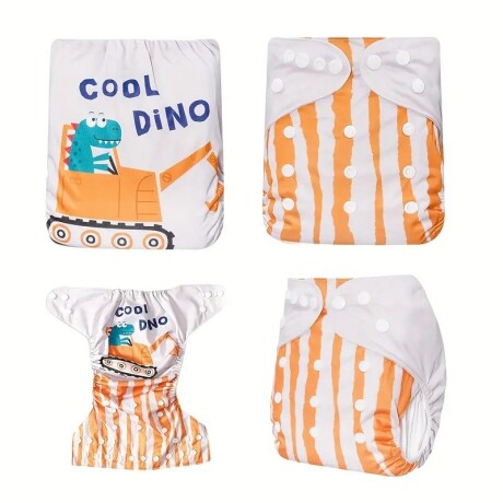 Pañal ecológico waterproof con inserto incluído Dino cool