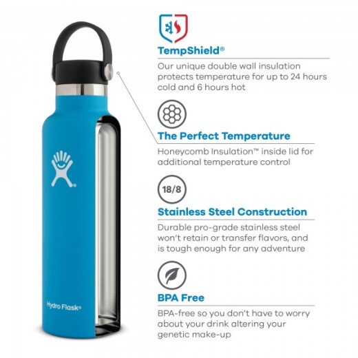 Botella Hydro Flask 24 OZ Standard Mouth - Celeste Botella Hydro Flask 24 OZ Standard Mouth - Celeste