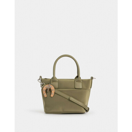 Cartera Mini City Con Charm Verde Oliva