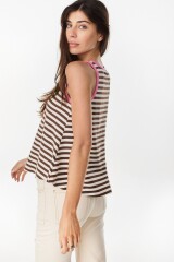 Musculosa Remy Crudo/Marron
