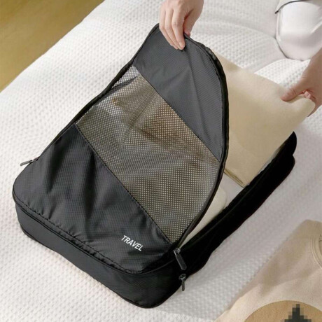 Set de 6 organizadores de ropa para viaje Negro