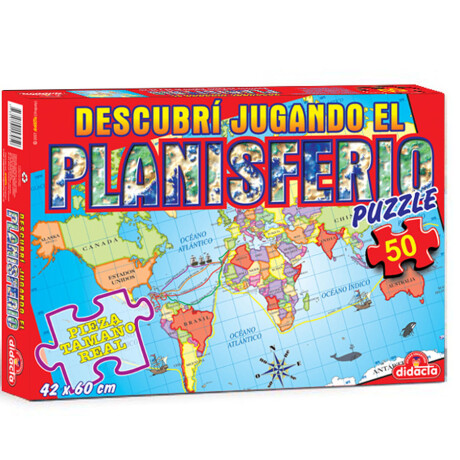 Juego de Mesa Maxi Puzzle el Planisferio Didacta 001