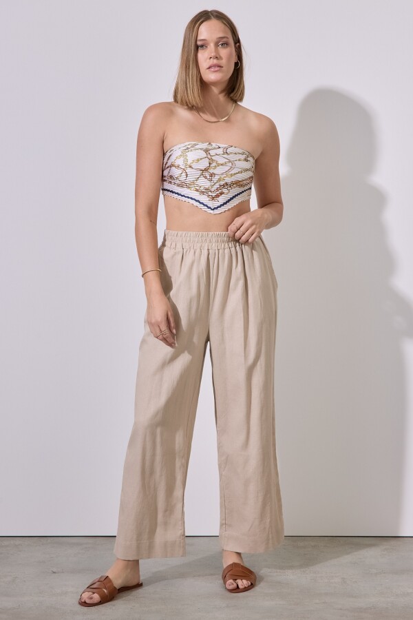 Pantalon Lino KHAKI