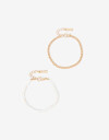 Pulseras Flexibles Sets Perla Set De Pulseras Flexibles - Dorado