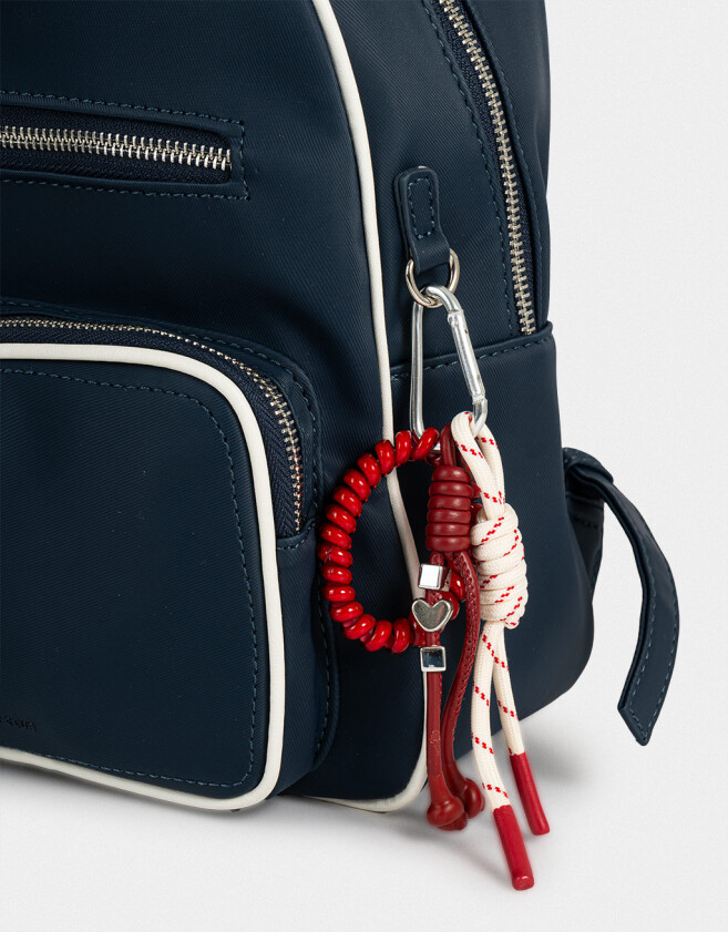 Mochilas Urbanas Mochila Cuerina Azul - Azul Marino