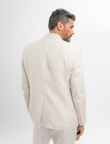 Saco lino liso crudo
