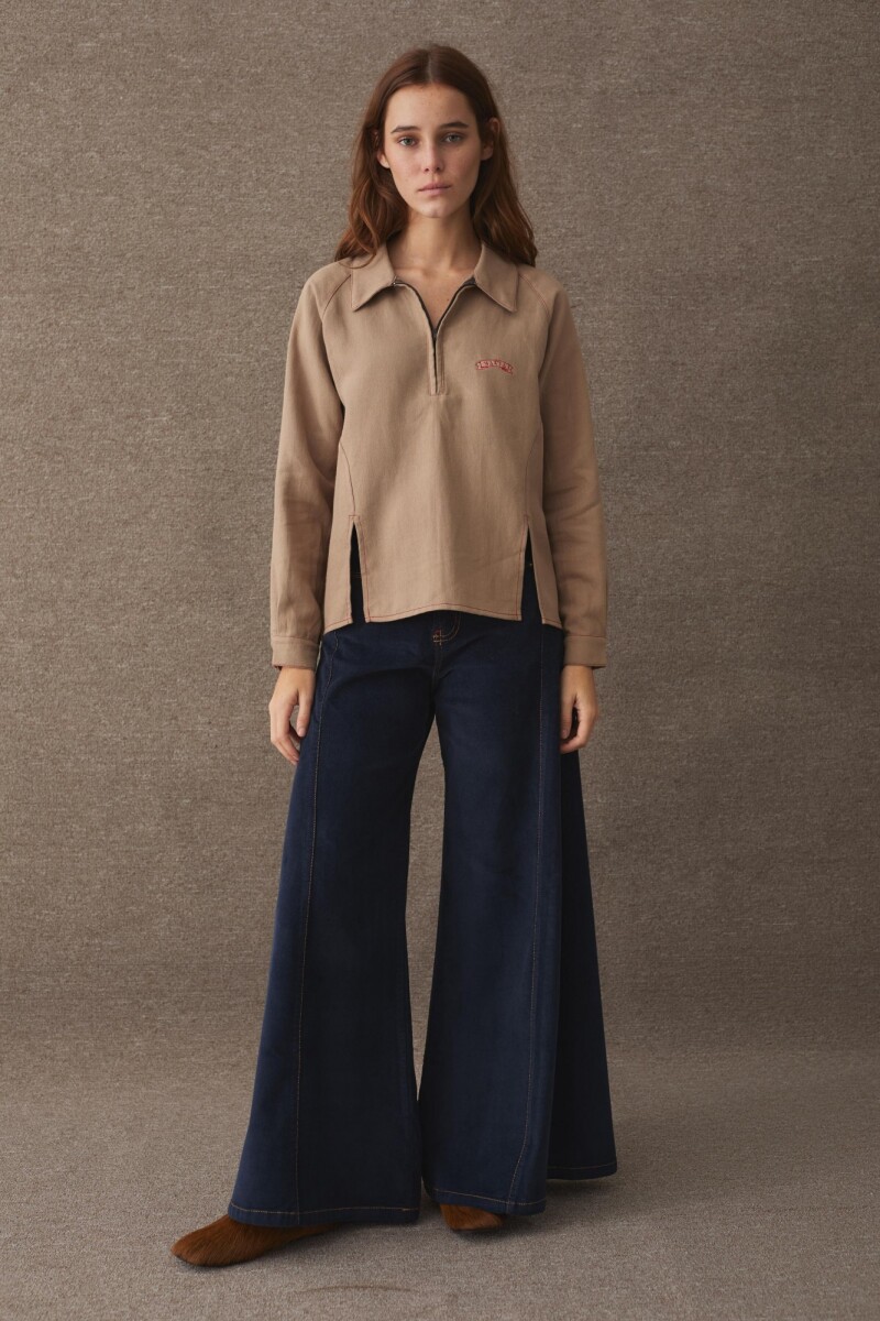 PANTALON WIDE XL CORDEROY Azul