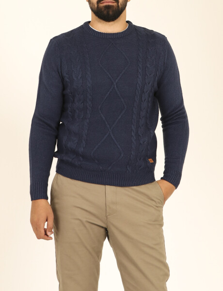 Sweater Con Diseño Harry Azul Oscuro
