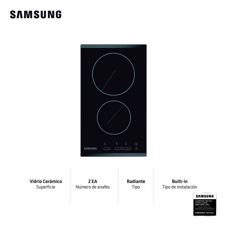 ANAFE ELÉCTRICO SAMSUNG CERAMICA-Y-METAL NEGRO CTR432NB02