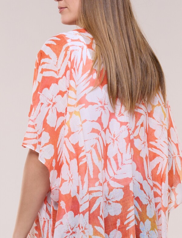 Kimono Flores ANARANJADO/MULTI