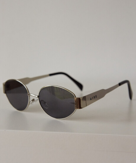 METAL ROUND SUNNIES SILVER/BLACK