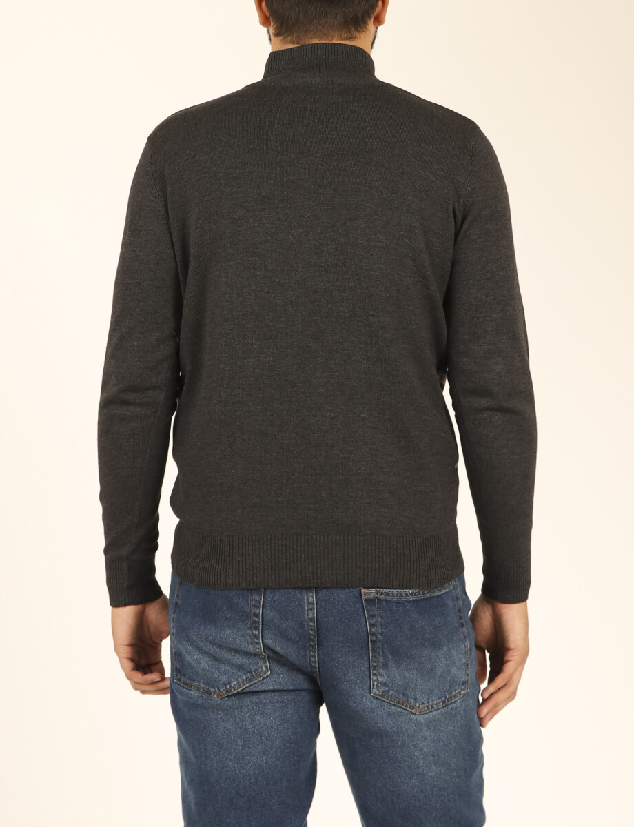 470590 BUZO MEDIO CIERRE HARRINGTON LABEL Gris Oscuro / Gris